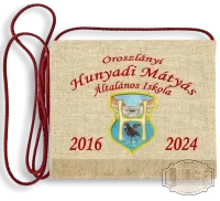 Vászon iskola logós festett Ballagási tarisznya