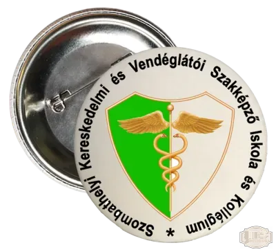 Ballagási kitűző Szombathelyi Kereskedelmi és Vendéglátói Szakképző