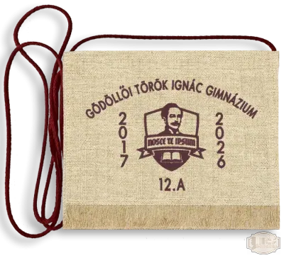 Vászon Hímzett Iskola logós Ballagási tarisznya - Török Ignác Gödöllő