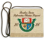 Ballagási tarisznya Vászon festett egyedi iskola logóval Bocskai - Halásztelek