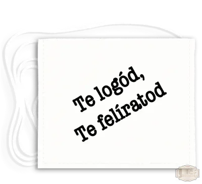 Fehér Vászon alapon festett óvodás Ballagási tarisznya, fehér pamut zsinórral