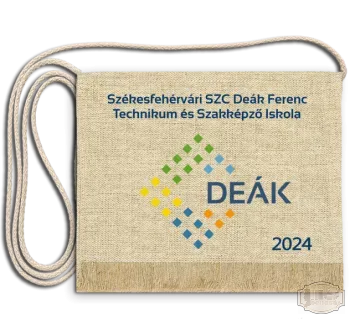 Vászon iskola logós festett Ballagási tarisznya - Deák Ferenc Technikum - Székesfehérvár