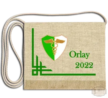 Vászon iskola logós festett Ballagási tarisznya - Orlay Kollégium - Szombathely
