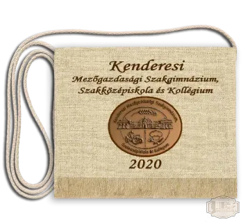 Vászon iskola logós festett Ballagási tarisznya - Kenderesi Mezőgazdasági Szakgimnázium