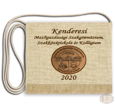Vászon iskola logós festett Ballagási tarisznya - Kenderesi Mezőgazdasági Szakgimnázium