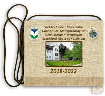 Vászon iskola logós festett Ballagási tarisznya - Székács Elemér Református Gimnázium - Törökszentmiklós