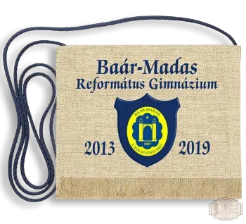 Vászon iskola logós festett Ballagási tarisznya - Baár-Madas Református Gimnázium - Budapest
