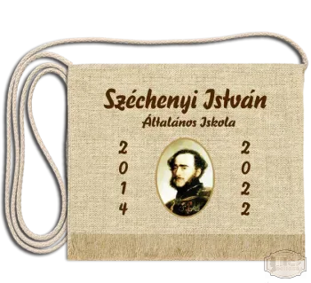 Vászon portrés festett Ballagási tarisznya - Széchenyi István Általános Iskola