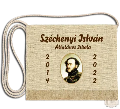 Vászon portrés festett Ballagási tarisznya - Széchenyi István Általános Iskola