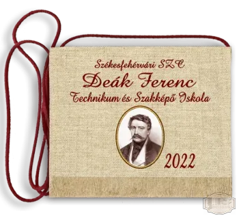 Vászon portrés festett Ballagási tarisznya - Deák Ferenc Technikum és Szakképző