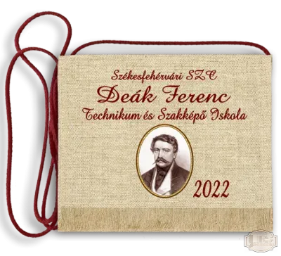 Vászon portrés festett Ballagási tarisznya - Deák Ferenc Technikum és Szakképző