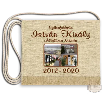 Vászon iskola logós festett Ballagási tarisznya - István Király Ált. Isk. - Székesfehérvár