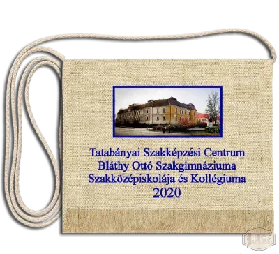 Vászon iskola logós festett Ballagási tarisznya - Bláthy Otto Szakgimnázium - Tata