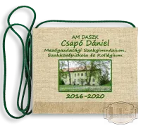 Vászon iskola logós festett Ballagási tarisznya - Csapó Dániel Mezőgazdasági Szakgimnázium - Szekszárd