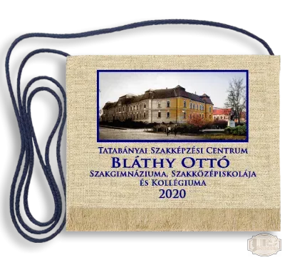 Vászon iskola logós festett Ballagási tarisznya - Bláthy Ottó Szakgimnázium, Szakközépiskola - Tata