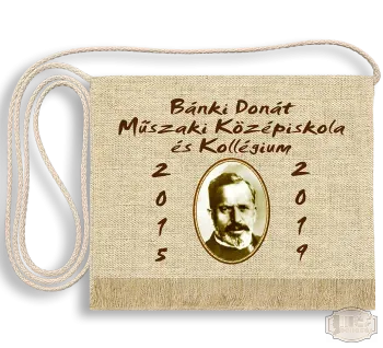 Vászon iskola logós festett Ballagási tarisznya - Bánki Donát Műszaki Középiskola