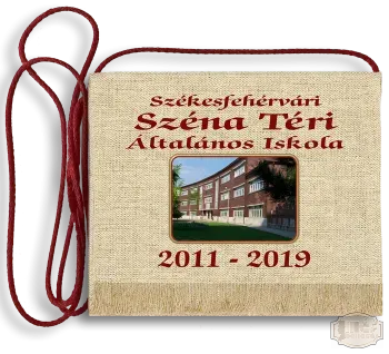 Vászon iskola logós festett Ballagási tarisznya - Széna Téri Általános Iskola - Székesfehérvár