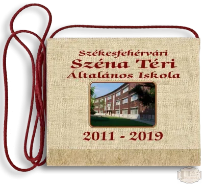 Vászon iskola logós festett Ballagási tarisznya - Széna Téri Általános Iskola - Székesfehérvár