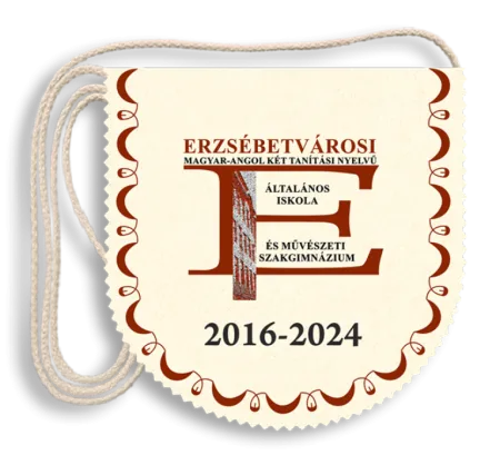 Polifilc alapon festett Ballagási tarisznya - Erzsébetvárosi Magyar-Angol Két Tanítási Nyelvű Ált. Isk. - Budapest