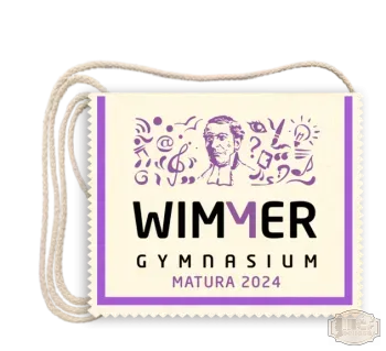 Polifilc alapon festett Ballagási tarisznya - Wimmer Gymnasium