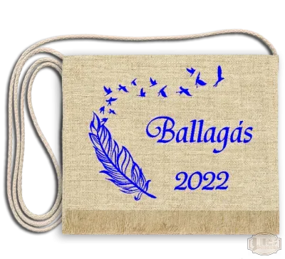 Vászon festett Ballagási tarisznya egyedi felirattal és rajzzal