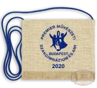 Vászon festett Ballagási tarisznya - Premier Művészeti Szakgimnázium - Budapest