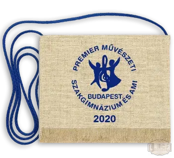 Vászon festett Ballagási tarisznya - Premier Művészeti Szakgimnázium - Budapest