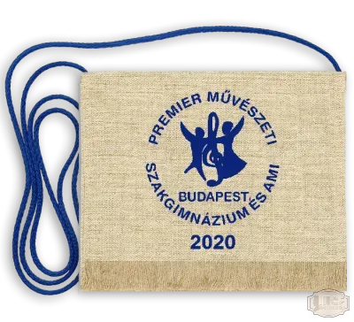 Vászon festett Ballagási tarisznya - Premier Művészeti Szakgimnázium - Budapest
