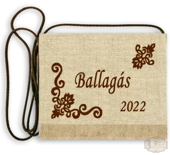 Vászon festett Ballagási tarisznya - Egyedi minta és felirat