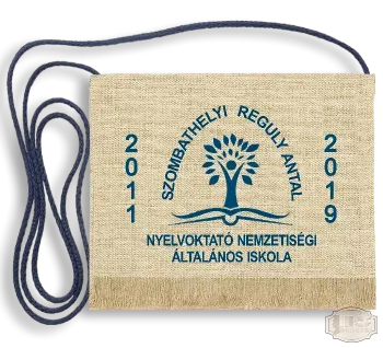 Vászon festett Ballagási tarisznya - Egyedi felirattal - Reguly Antal Ált. Isk. - Szombathely