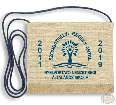 Vászon festett Ballagási tarisznya - Egyedi felirattal - Reguly Antal Ált. Isk. - Szombathely