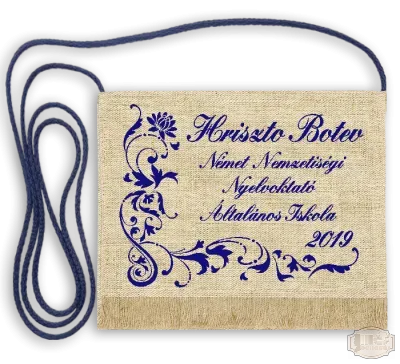 Vászon festett Ballagási tarisznya - Egyedi felirattal - Hriszto Botev Német Ált. Isk. - Veszprém