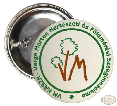 Ballagási kitűző VM Kaszk - Varga Márton Kertészeti és Földmérési Szakközépiskola Szakgimnáziuma