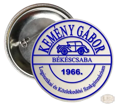 Ballagási kitűző Kemény Gábor Logisztikai és Közlekedési Szakgimnázium