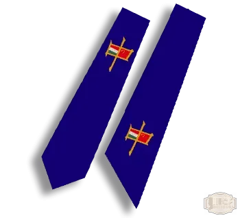 Nyakkendő hímzett iskolaemblémával