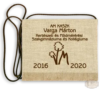 Vászon festett Ballagási tarisznya - Egyedi felirattal - Varga Márton Szakgimnázium - Budapest