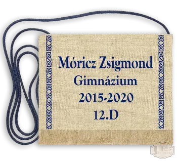 Vászon festett Ballagási tarisznya - Egyedi felirattal - Móricz Zsigmond Gimnázium
