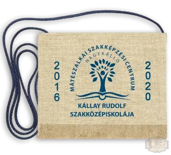 Vászon festett Ballagási tarisznya - Egyedi felirattal - Kállay Rudolf Szakközép - Nagykálló