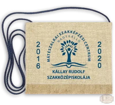 Vászon festett Ballagási tarisznya - Egyedi felirattal - Kállay Rudolf Szakközép - Nagykálló