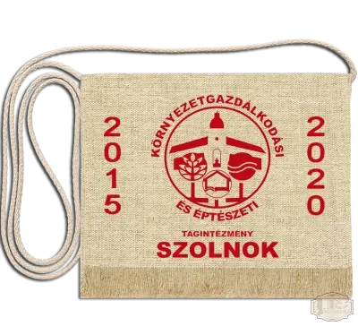 Vászon festett Ballagási tarisznya - Egyedi felirattal - Környezetgazdálkodási és Építészeti Tagintézmény - Szolnok