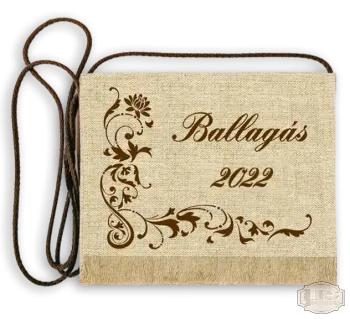 Vászon festett Ballagási tarisznya - Egyedi felirattal - barna szitanyomattal