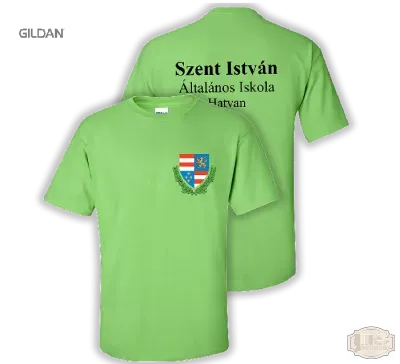 Festett tesipóló, egyenpóló. Színes nyomattal. PóLó-3 - Szent István Általános Iskola Hatvan