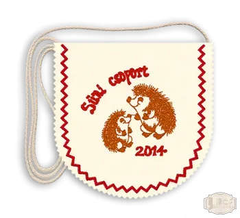 Óvodás hímzett ballagási tarisznya, pamut zsinórral, süni csoport OV-12-4