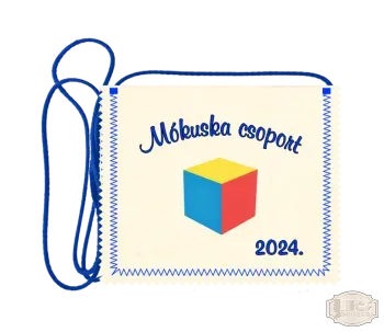 Polifilc alapon festett óvodás Ballagási tarisznya, pamut zsinórral, kocka mintával OPF - 15