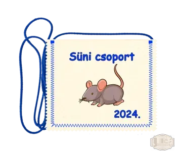 Polifilc alapon festett óvodás Ballagási tarisznya, pamut zsinórral, egér mintával OPF - 5