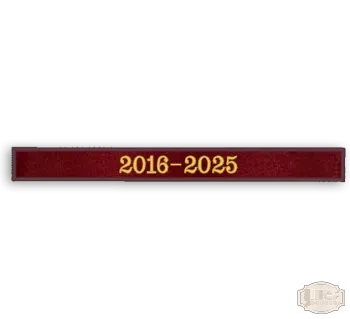 Bársony arany fémszállal hímzett egyenes avatószalag BH-0030