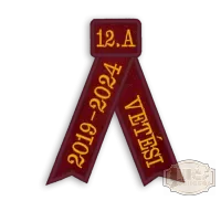 Bársony arany fémszállal hímzett avatószalag BH-0025