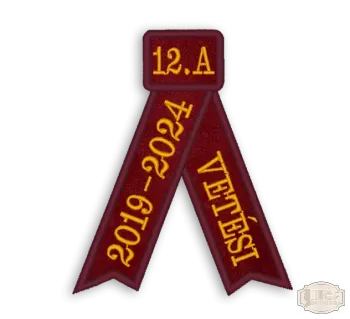 Bársony arany fémszállal hímzett avatószalag BH-0025