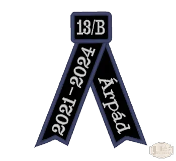 Bársony ezüst fémszállal hímzett avatószalag BH-0024