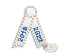 Avatószalag Selyem anyagra hímzve Premontrei Szent Norbert Gímnázium  SH-0007